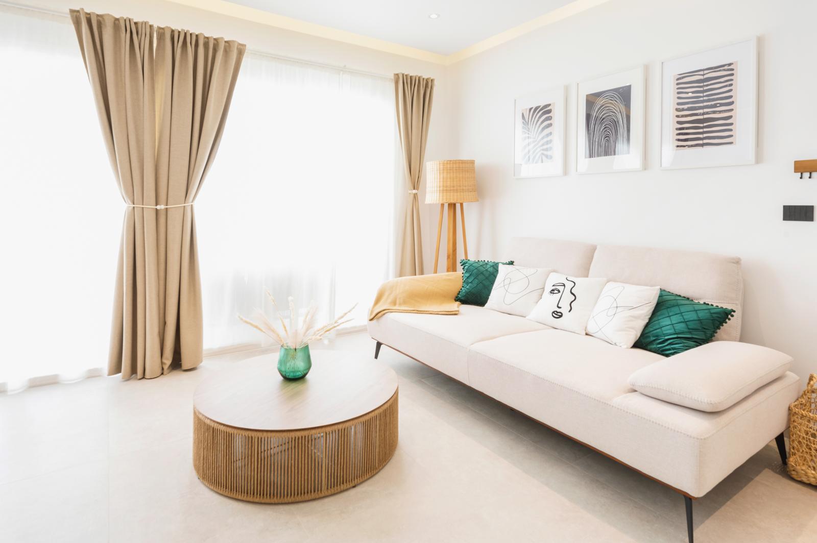 Aqua Esmeralda Beachfront in Dominicus - green and gold accents - Home Now Design