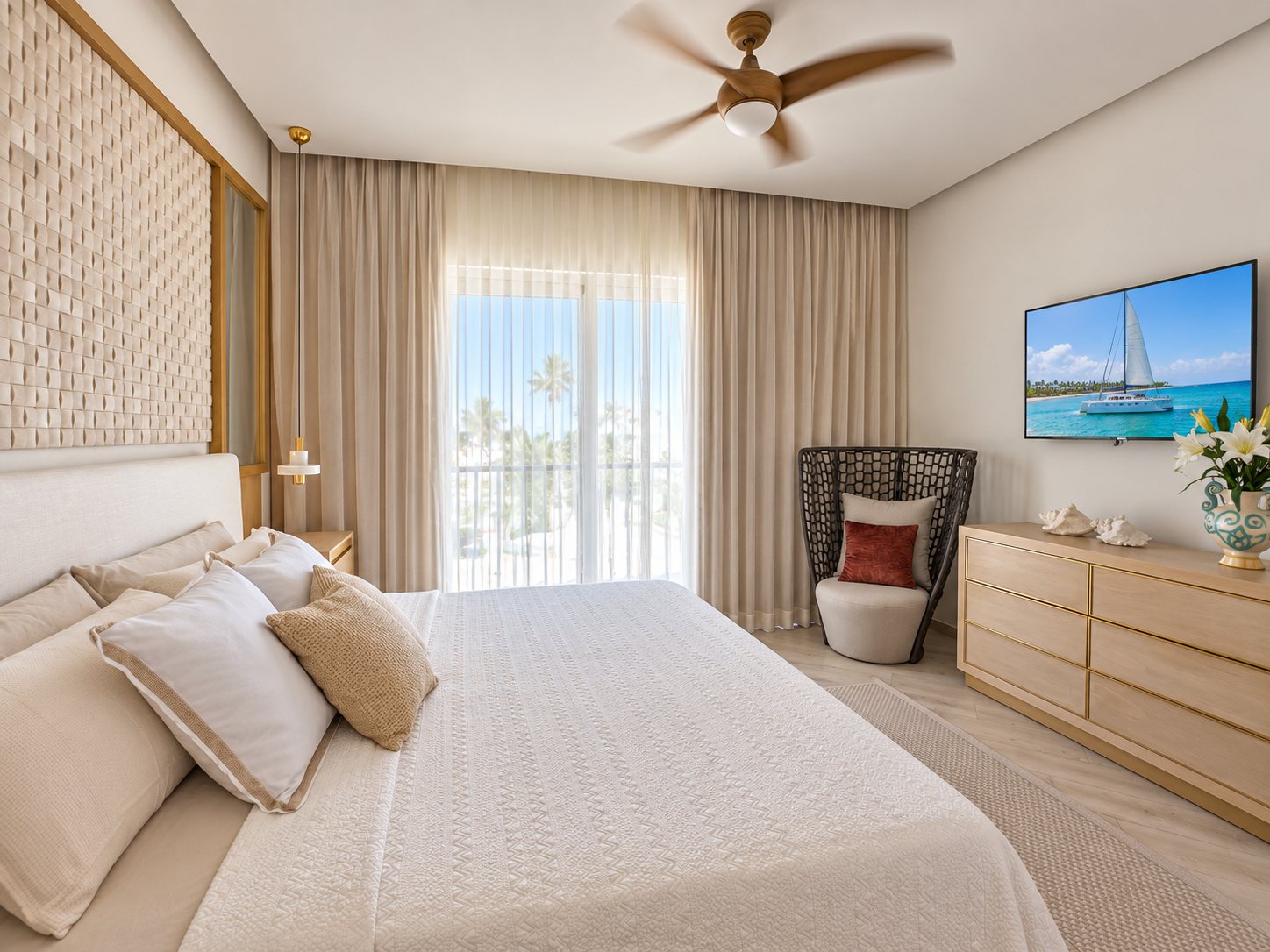 Punta Cana Apartment Final Styling - finished living space - Home Now Design