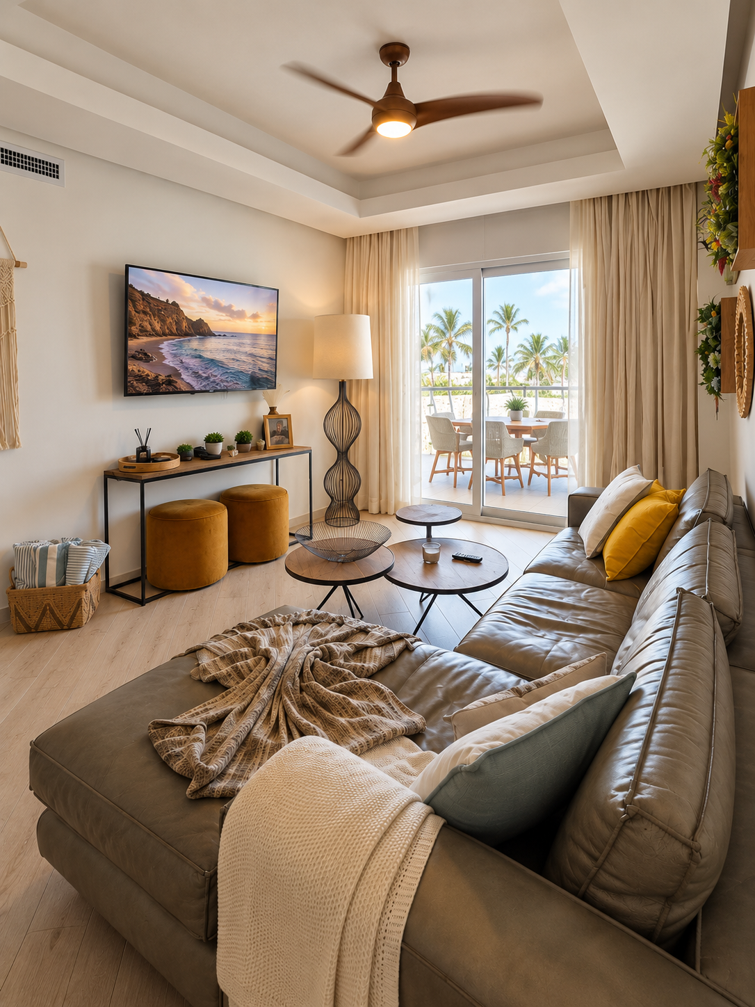 Punta Cana Apartment Final Styling - twin bedroom - Home Now Design